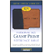 KJV Personal Size Giant Print<br> Reference Bible: Black on <br>Tan Flexisoft Leather