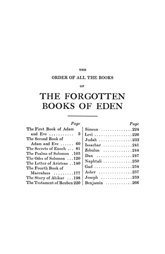 The Lost Books of the Bible and the Forgotten Books of Eden